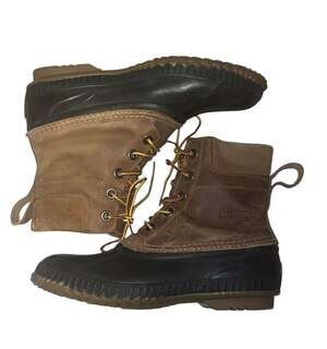 Sorel Men's Cheyanne II Waterproof Leather Duck Boots - Chipmunk/Black